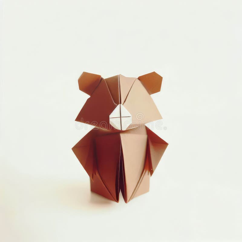 Origami bear stock illustrations â origami bear stock illustrations vectors clipart