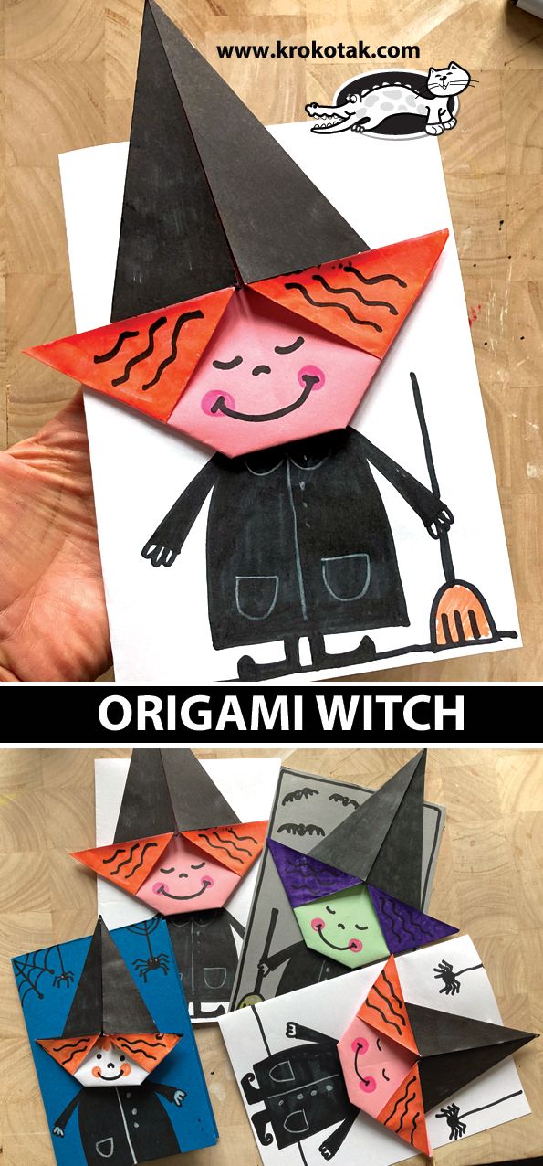 Children activities more than coloring pages halloween preschool origami witch halloween kids