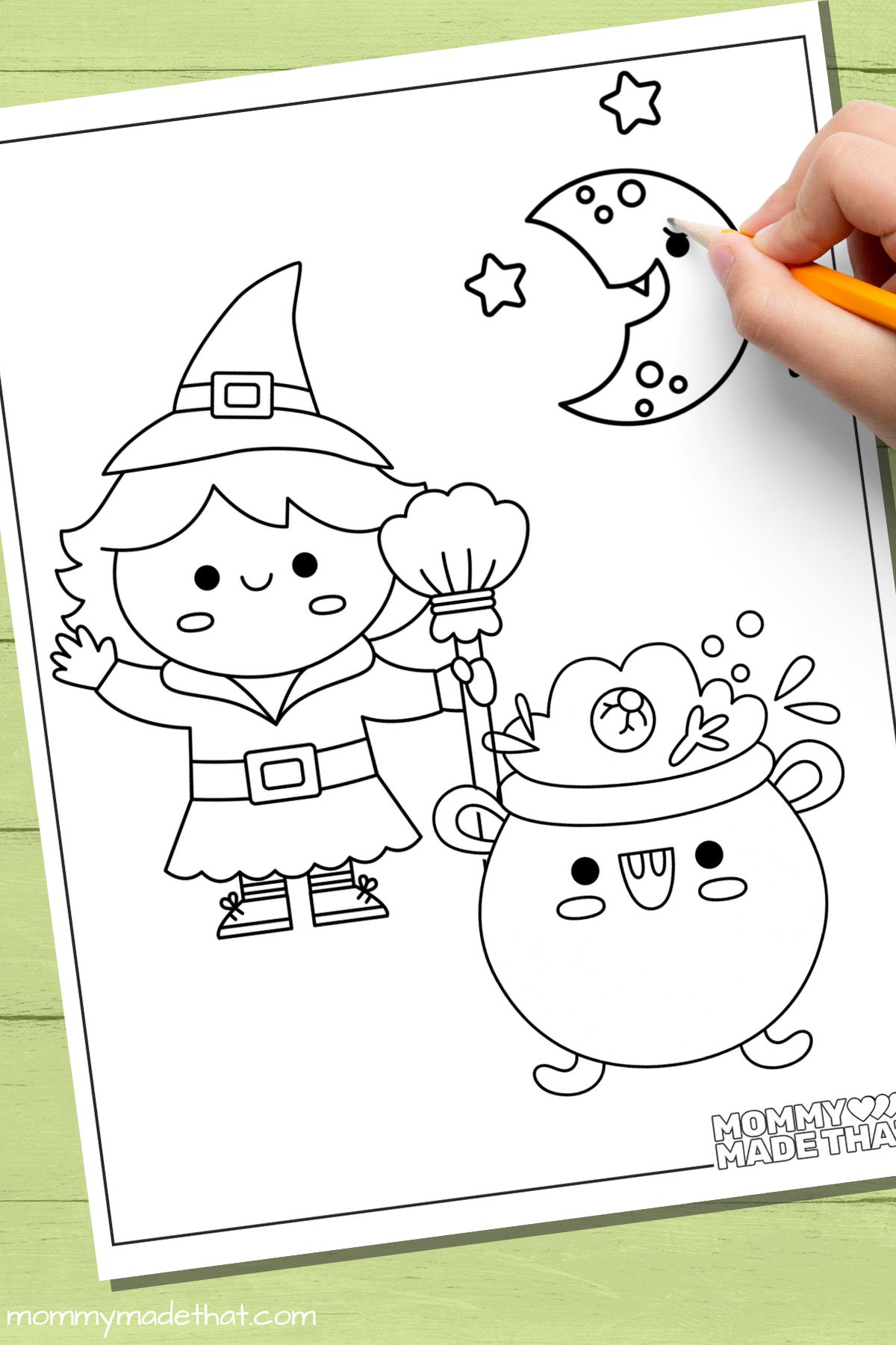 Cute witch coloring pages free printables