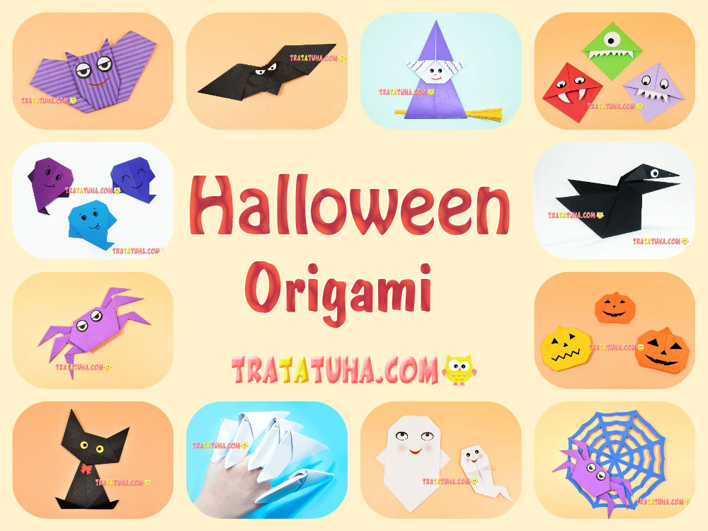 Halloween origami for kids â step by step with a photo