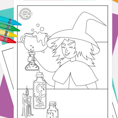 Magically cute witch coloring pages kids activities blog