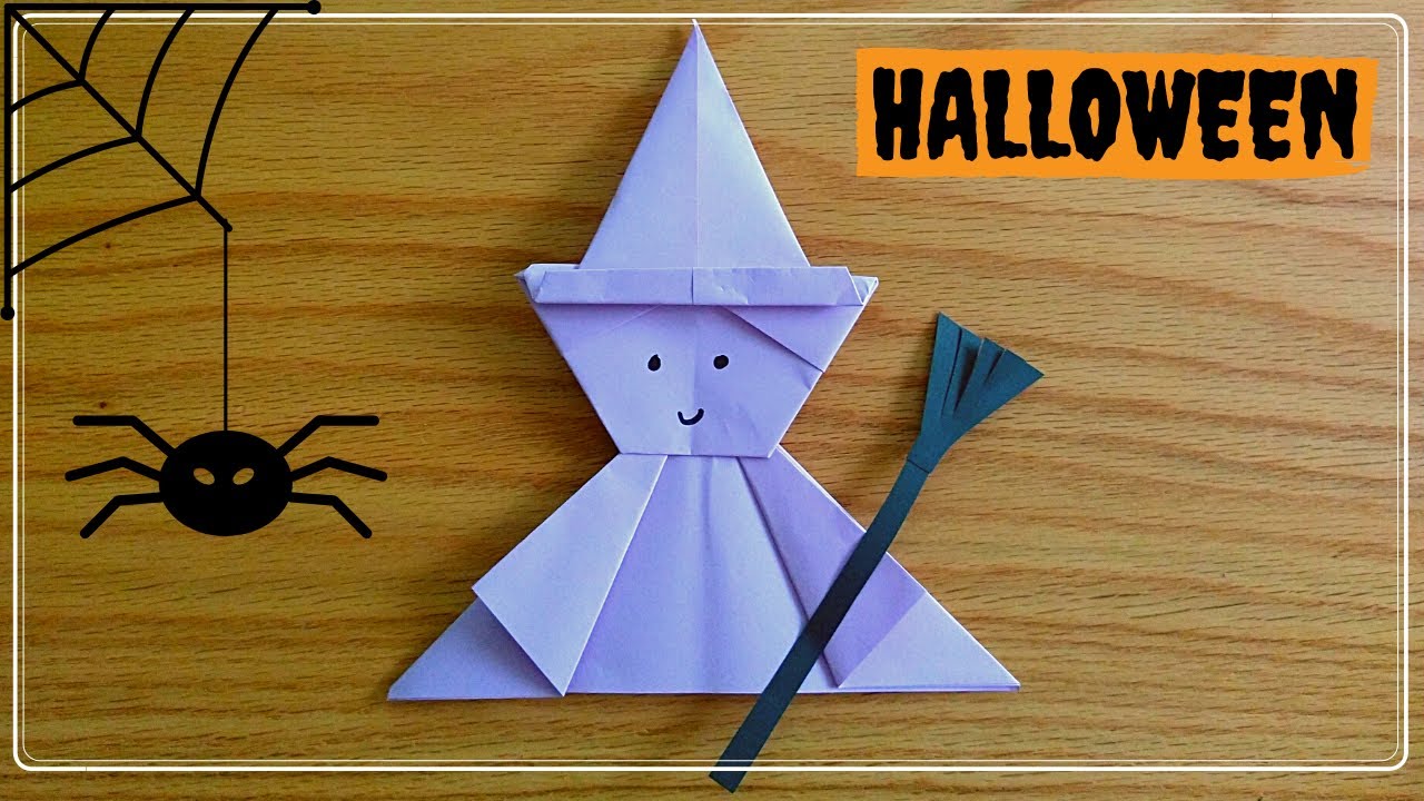 How to origai witch paper halloween craft