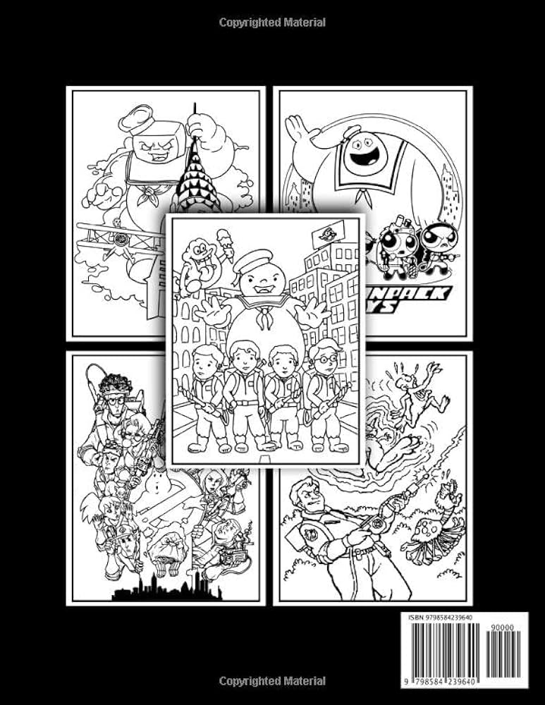 Ghostbusters coloring book over drawing pages of characters iconic scenes and unique ghost busters mashups to relax encourage creativity for kids and adults sonner makeesha hj books