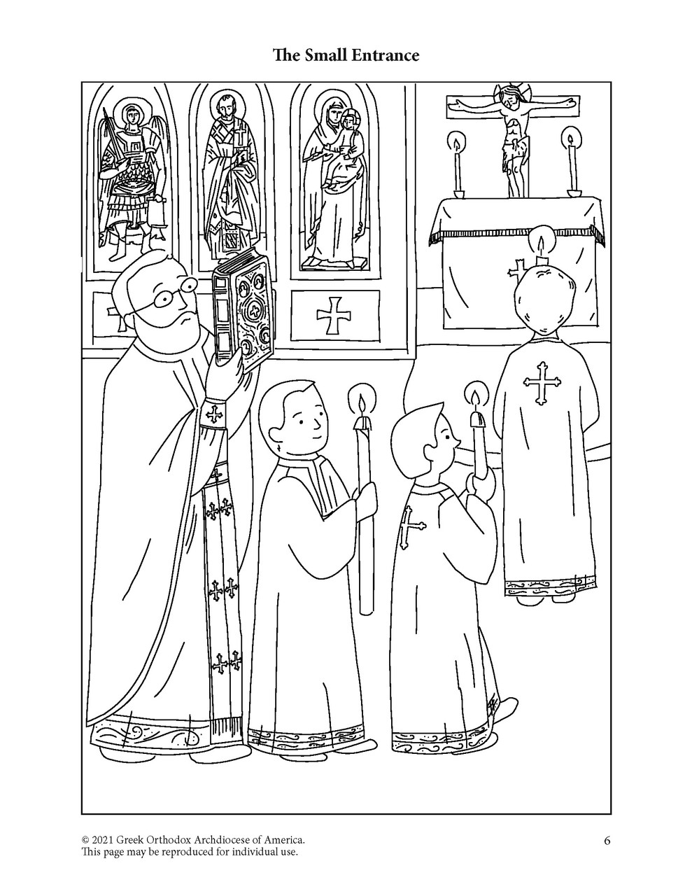 Divine liturgy illustrated coloring pages digital download