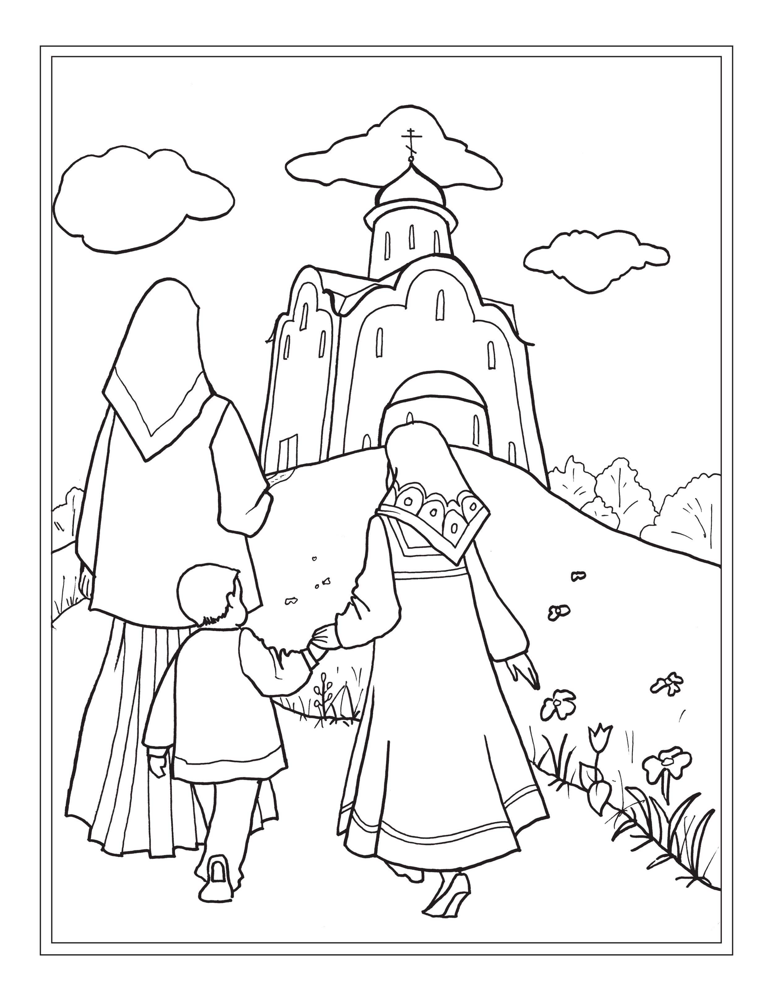 Coloring pages â ascension â saint kosmas orthodox education
