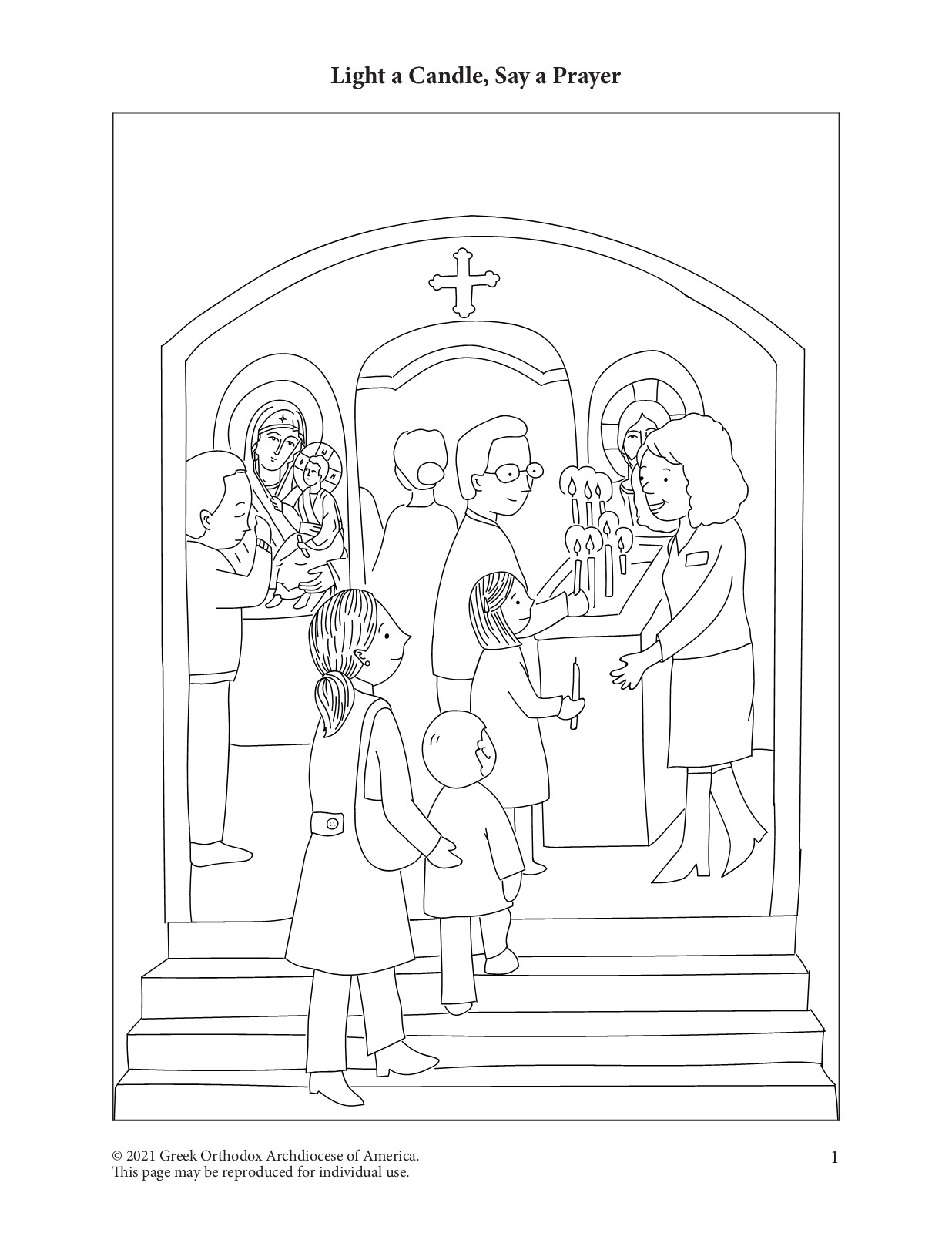 Divine liturgy illustrated coloring pages digital download