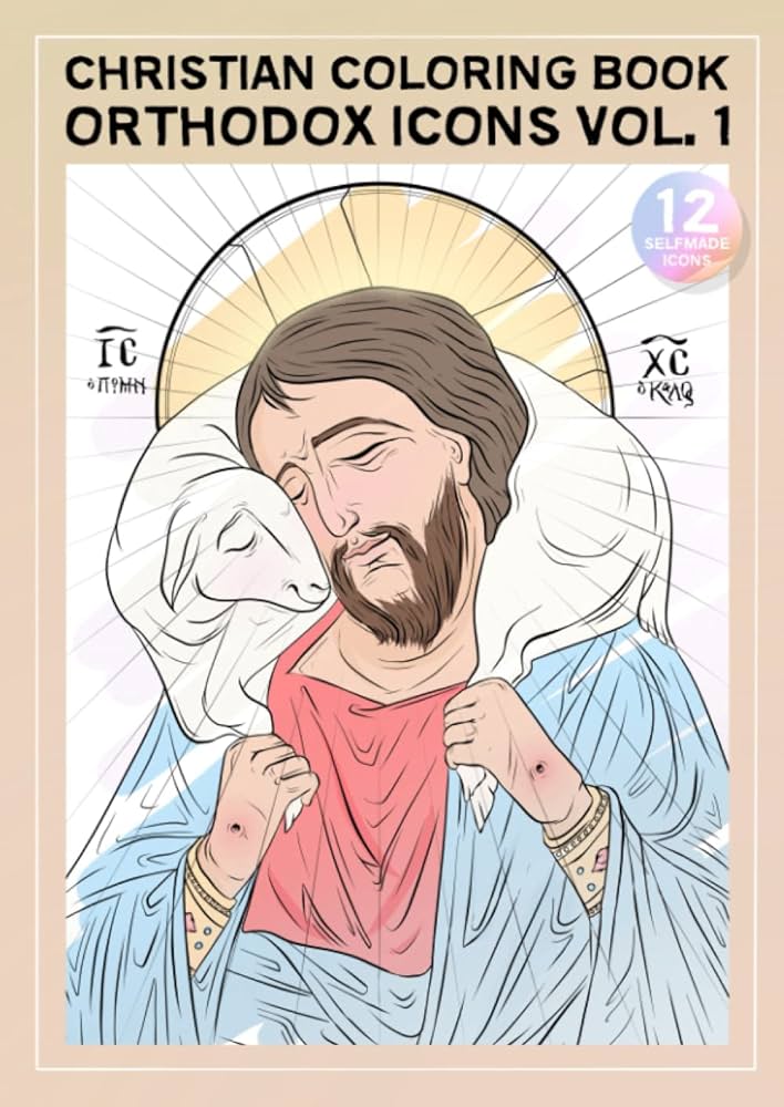Christian coloring book for kids and adults orthodox icons volume christian orthodox coloring books books elenas coloring books