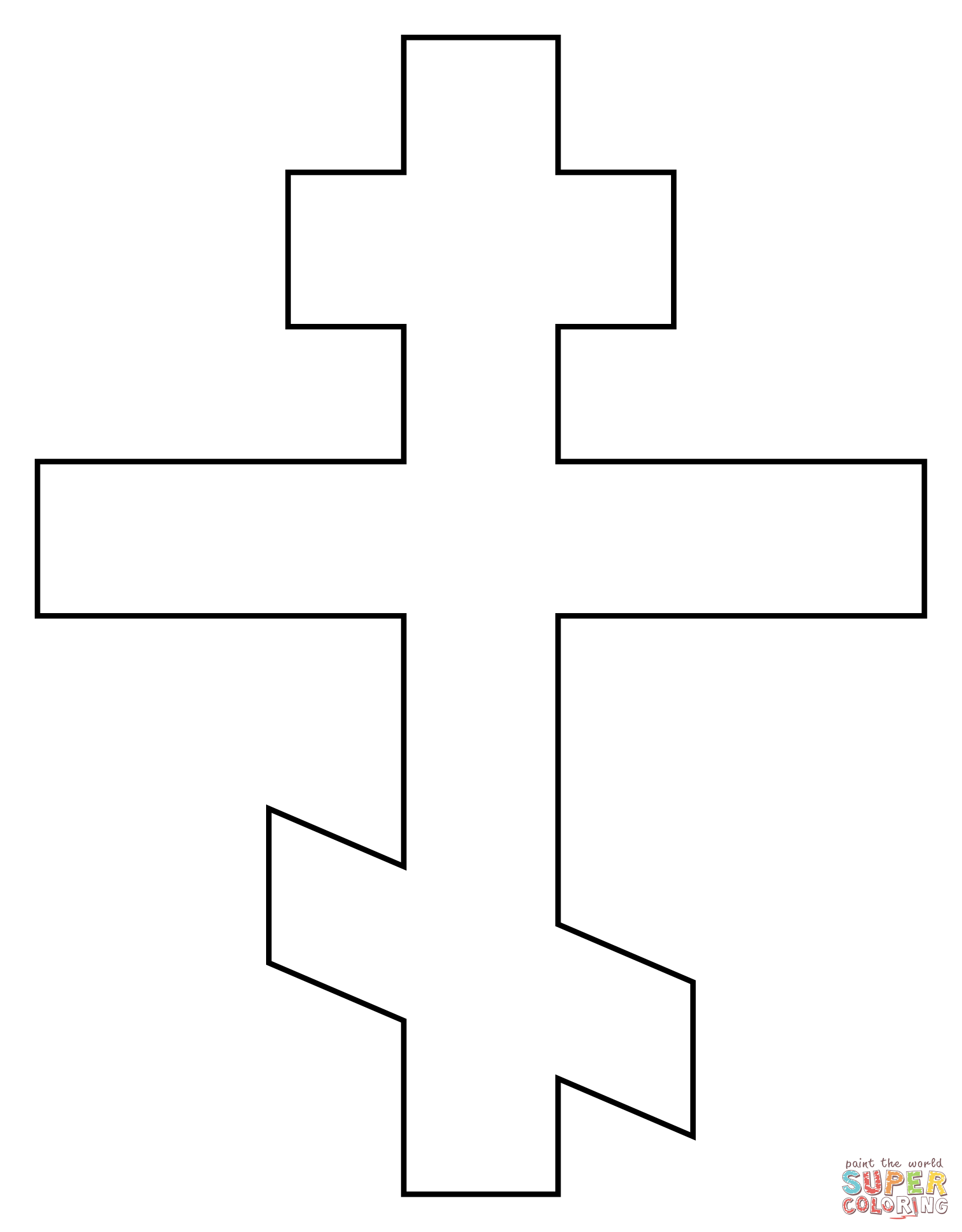 Orthodox cross coloring page free printable coloring pages