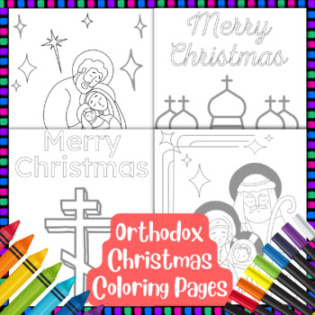 Russian orthodox christmas printable colouring activity pages for elementary