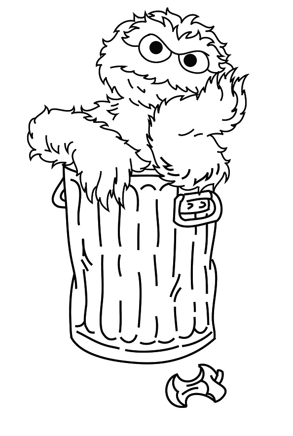 Oscar the grouch coloring pages