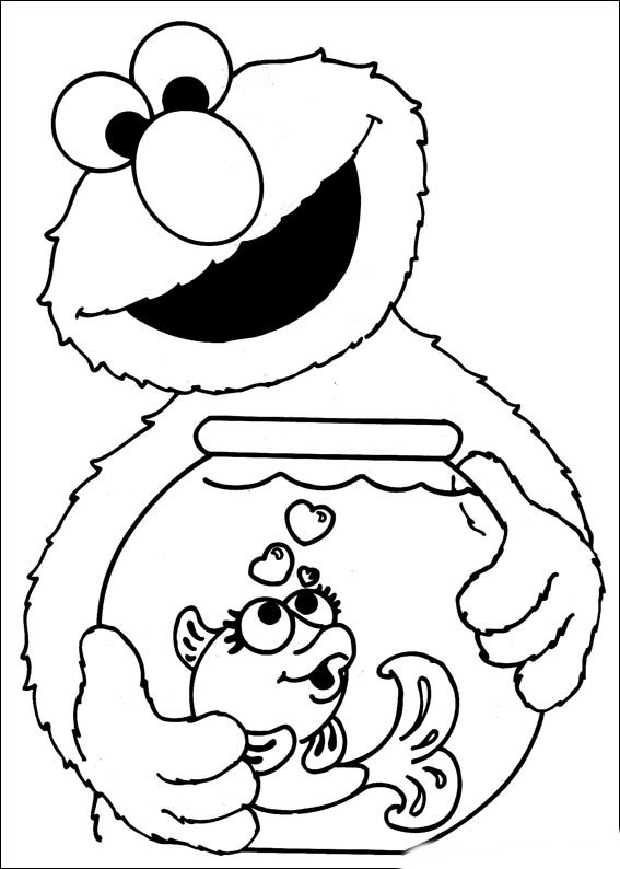 Sesame street coloring pages â birthday printable