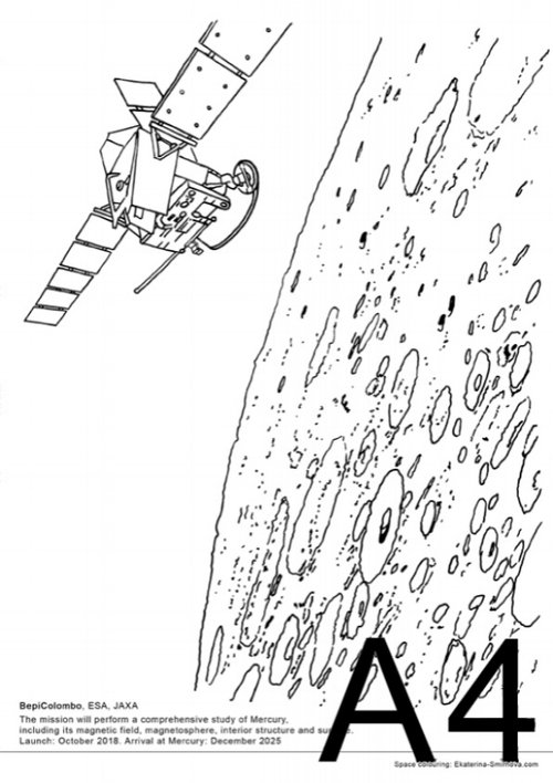Coloring book for space missions