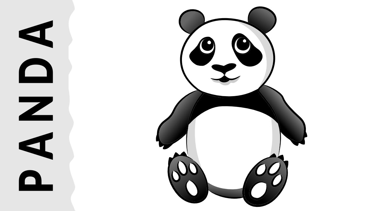 Cãmo dibujar un oso panda paso a paso con dibujart