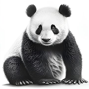 Panda bear pencil drawing magnet for sale by pencil