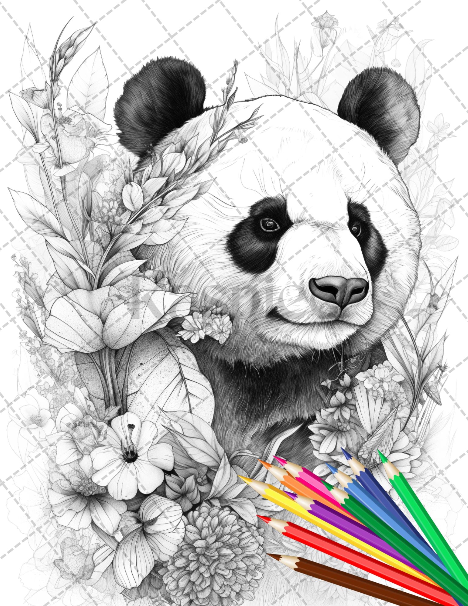 Pãginas para colorear imprimibles de animales florales para adultos â coloring