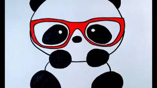 Dibujo facil oso panda