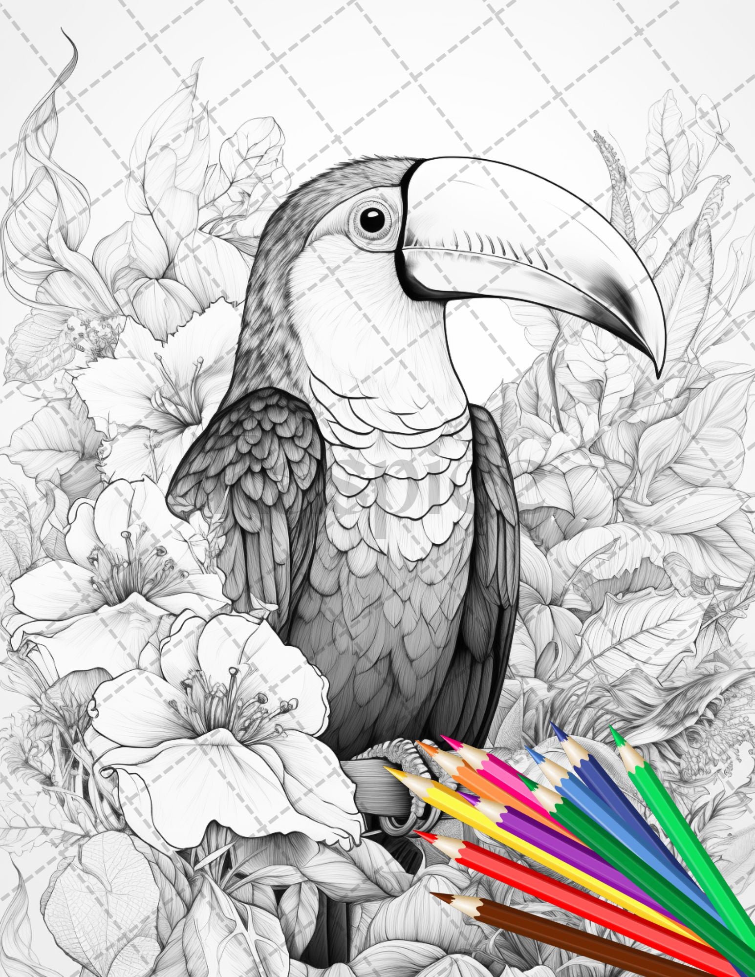 Pãginas para colorear imprimibles de animales florales para adultos â coloring