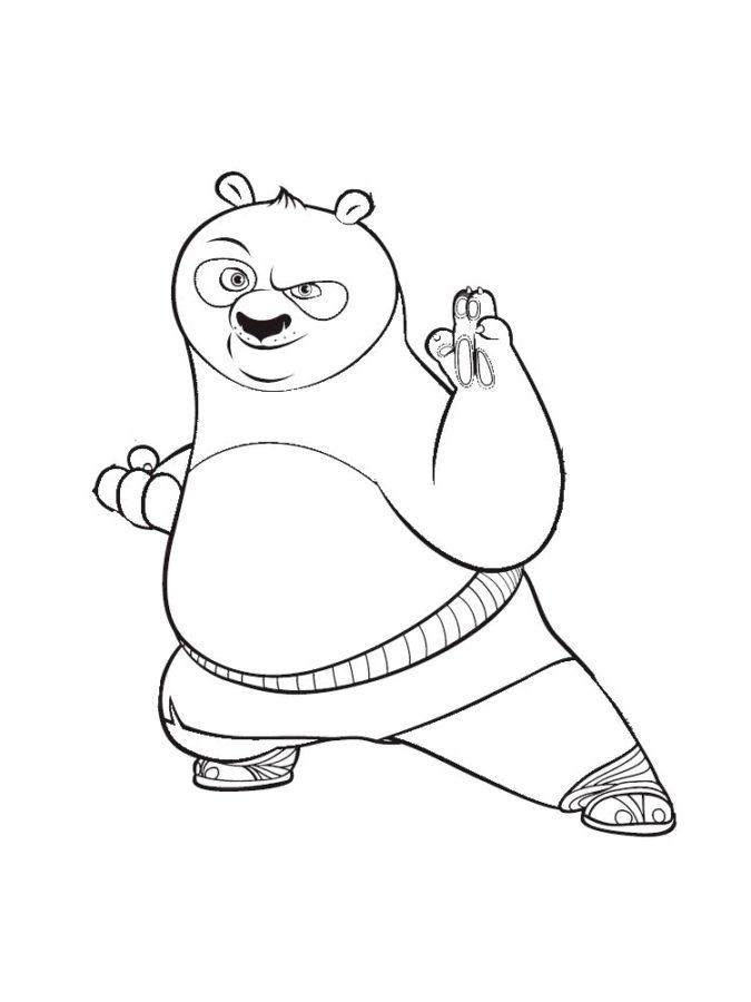 Kung fu panda coloring pages