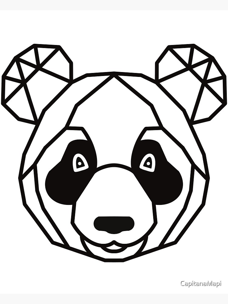 Pãster con la obra we are bears oso panda negro geomãtrico animales bonitos de capitanamapi