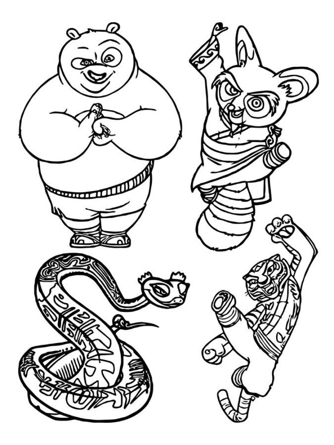 Kung fu panda coloring pages