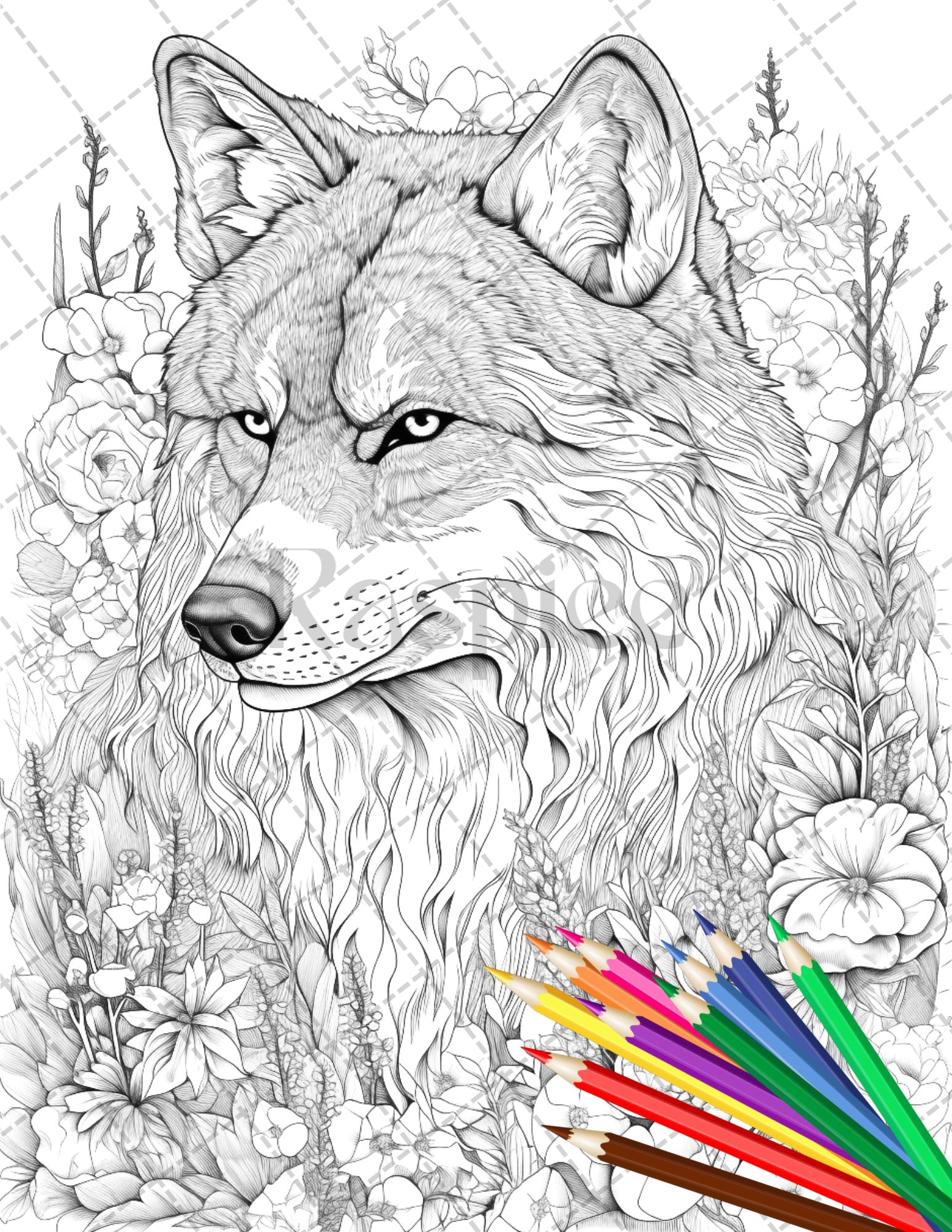 Pãginas para colorear imprimibles de animales florales para adultos â coloring