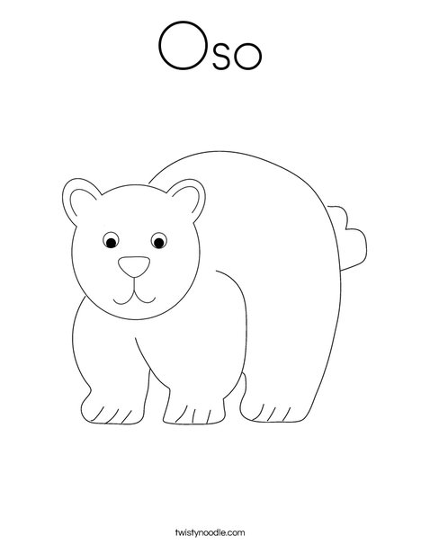 Oso coloring page