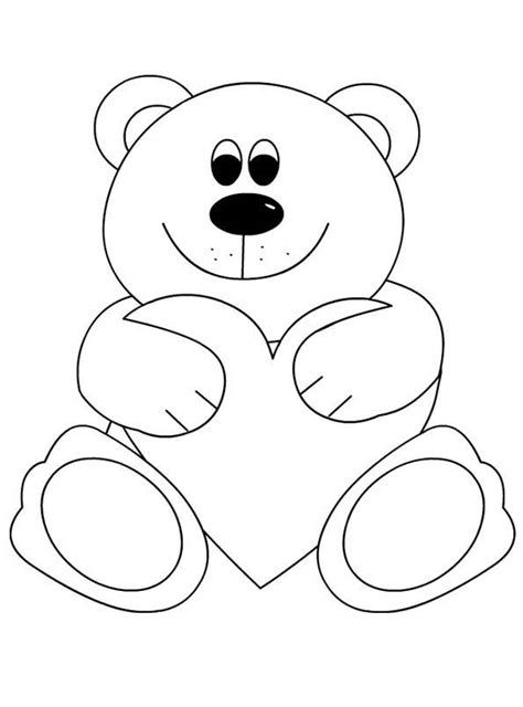 Oso con corazon para imprimir
