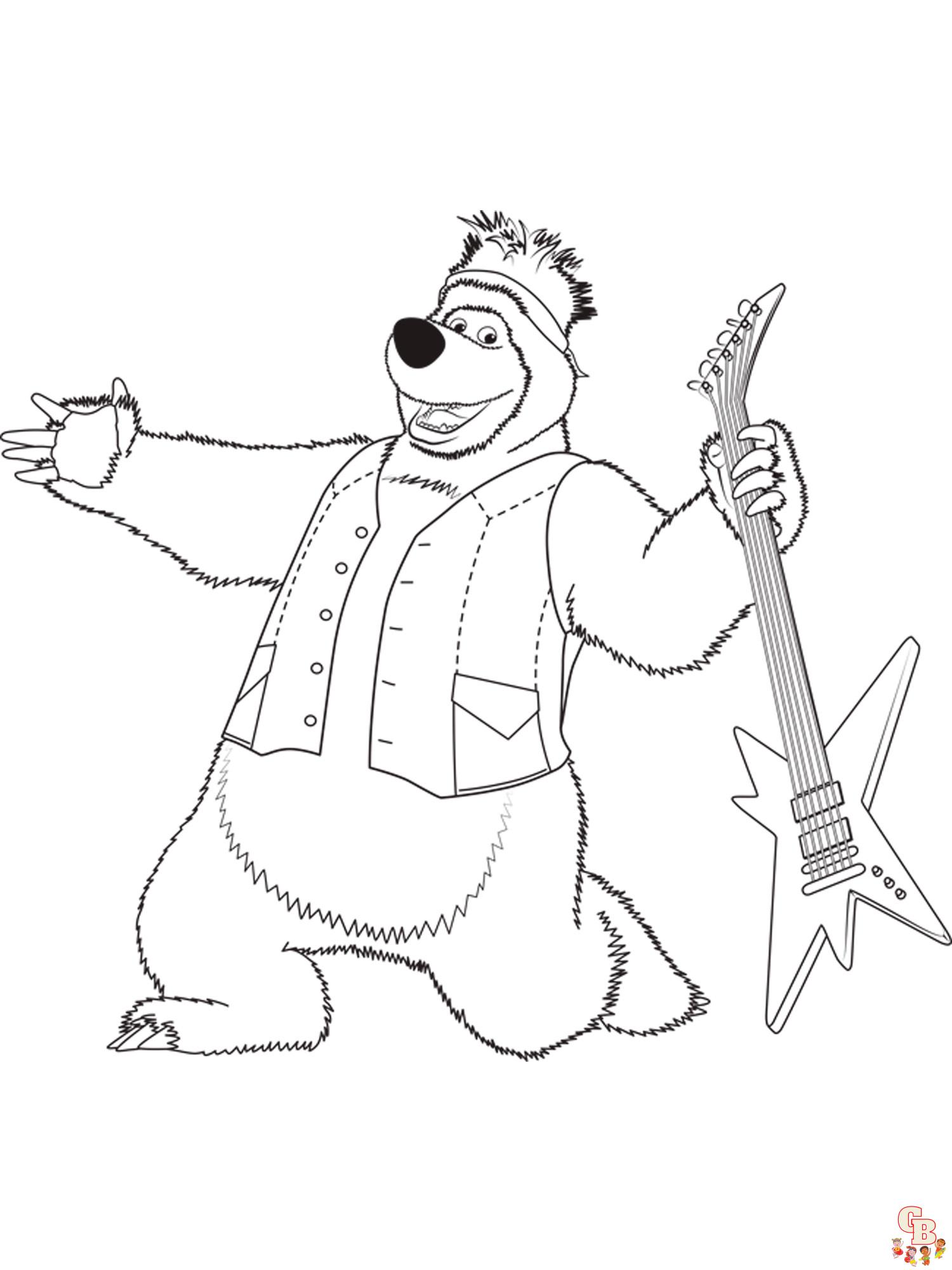 Masha and the bear coloring pages