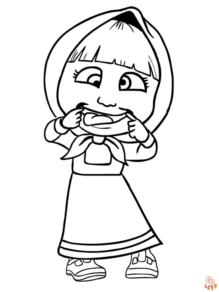 Masha and the bear coloring pages