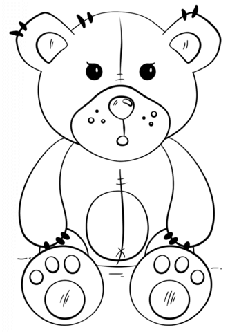 Teddy bear coloring page free printable coloring pages