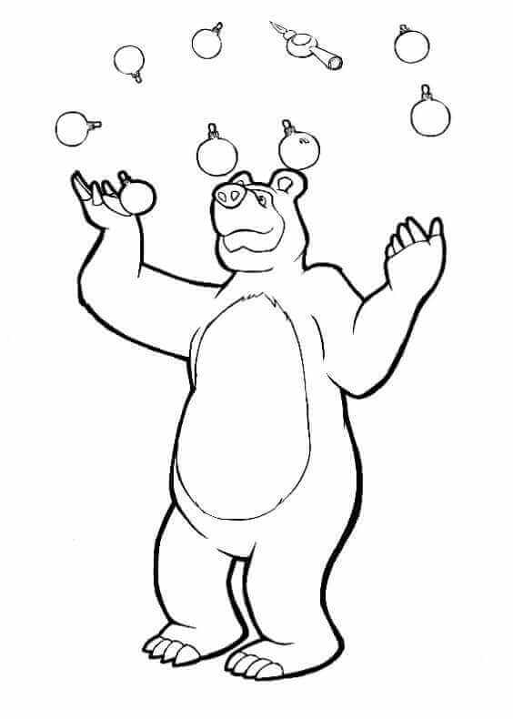 El oso para colorear imprimir e dibujar â