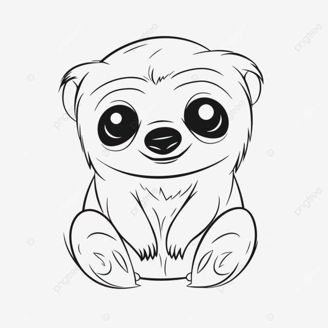 Dibujo de lindo perezoso bebã animal para colorear pãginas quema boceto vector png dibujos dibujo de animal dibujo bebe dibujo de ala png y vector para dcargar gratis