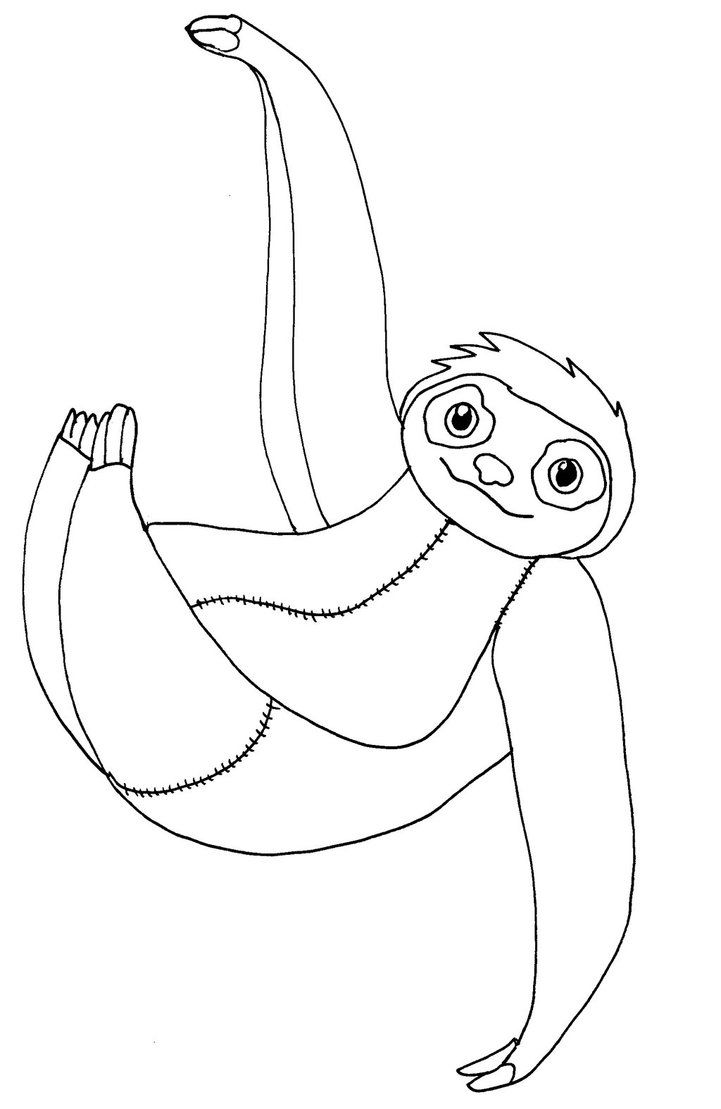 Sloth needles by elfkena on deviantart animal loring pages sloth art sloth