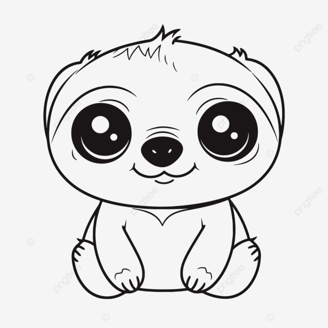 Dibujo de cute dibujos animados bebã perezoso animal para colorear pãgina quema boceto vector png dibujos dibujo del coche dibujo de dibujos animados dibujo de animal png y vector para dcargar gratis