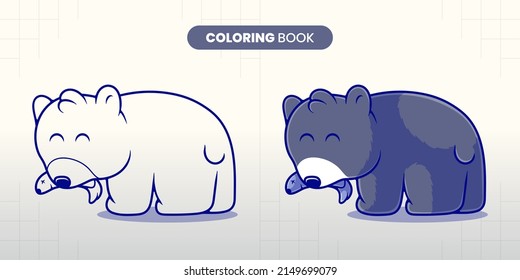 Adorable oso perezoso lindo iendo ilustraciones vector de stock libre de regalãas