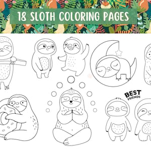Sloth coloring sheet