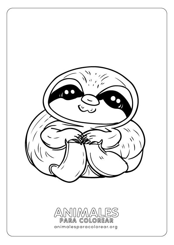 Perezosos para colorear descargar e imprimir gratis