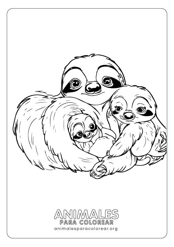 Perezosos para colorear descargar e imprimir gratis