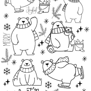 Polar bears coloring
