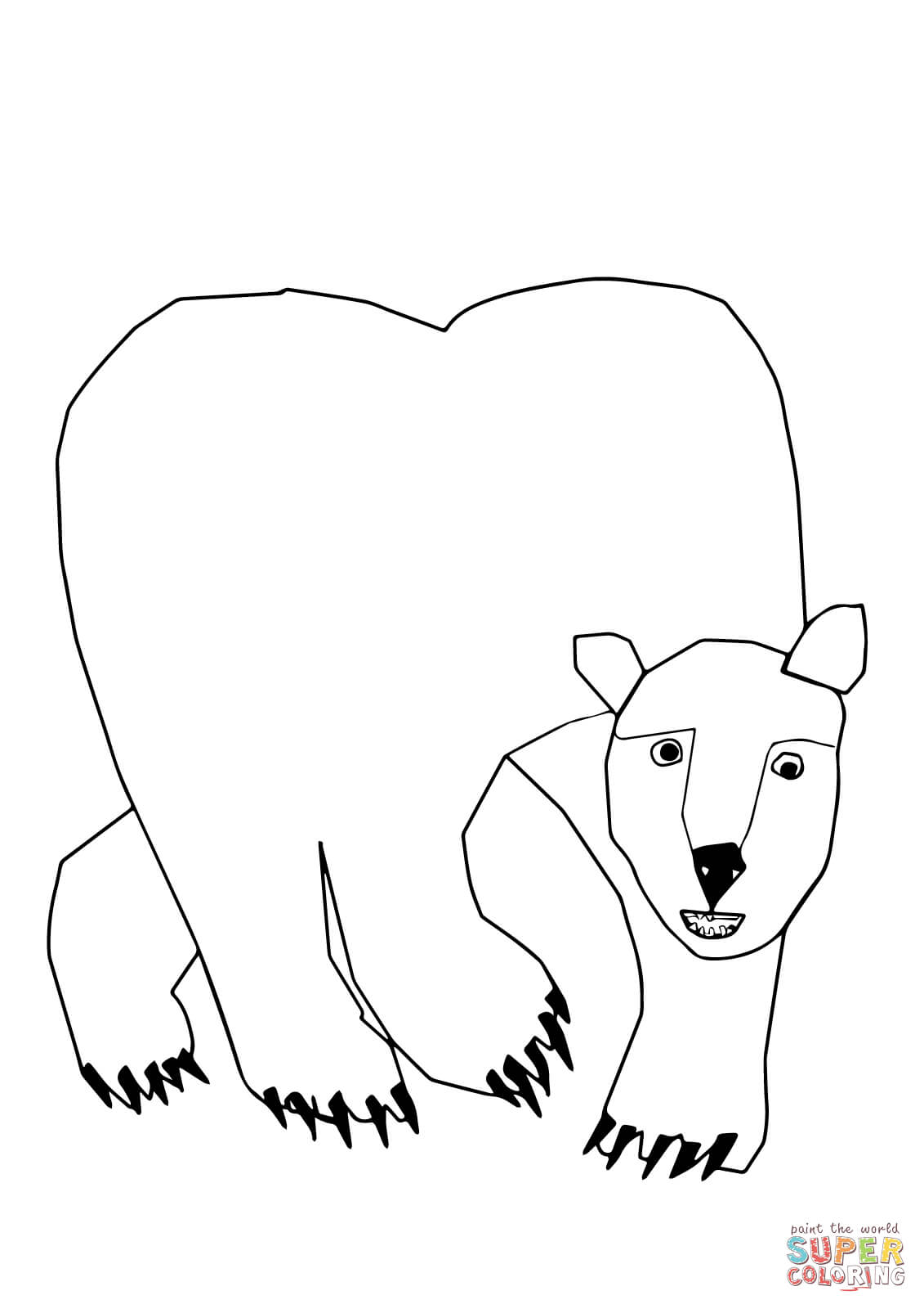 Polar bear polar bear what do you hear coloring page free printable coloring pages