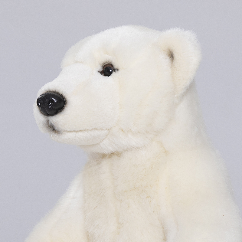 Lifelike tanding oo polar bear pluh toy cute animal tuffed polarbear kid doll room decoration birthday gift for children