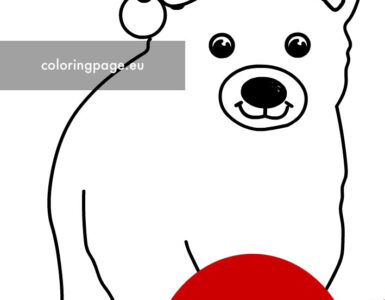 Teddy bear ears template coloring page