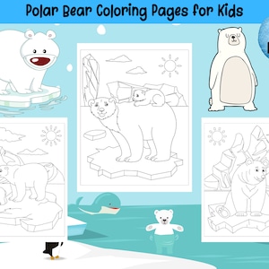Polar bears coloring