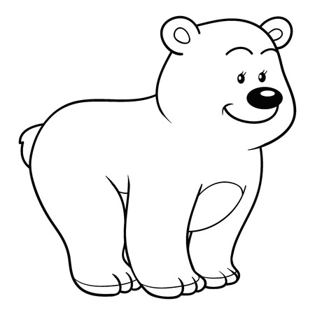 Polar bear coloring page stock photos and images
