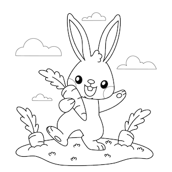 Osterhase ausmalen bilr