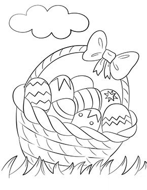 Ausmalbild osterkorb mit eiern zum ausdrucken osterei ausmalbild ostern zum ausmalen osterhasen bilder zum ausmalen
