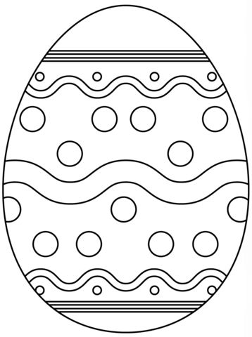 Easter egg with abstract pattern coloring page from easter eggs category select from printaâ bastelvorlagen ostern ostern zum ausmalen osterei malvorlage