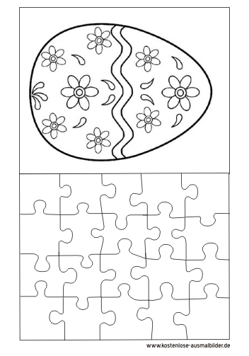Ausmalbilr puzzle vorlage ausmalbild osterei puzzle vorlage zum ausdrucken