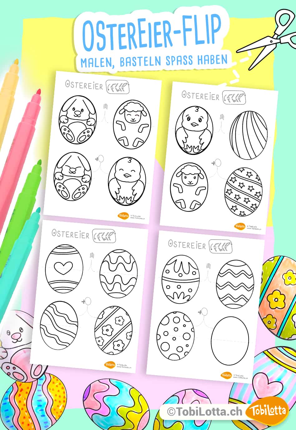 Ostern spiele basteln mit kindern sticker shop ostern bastelideen religion