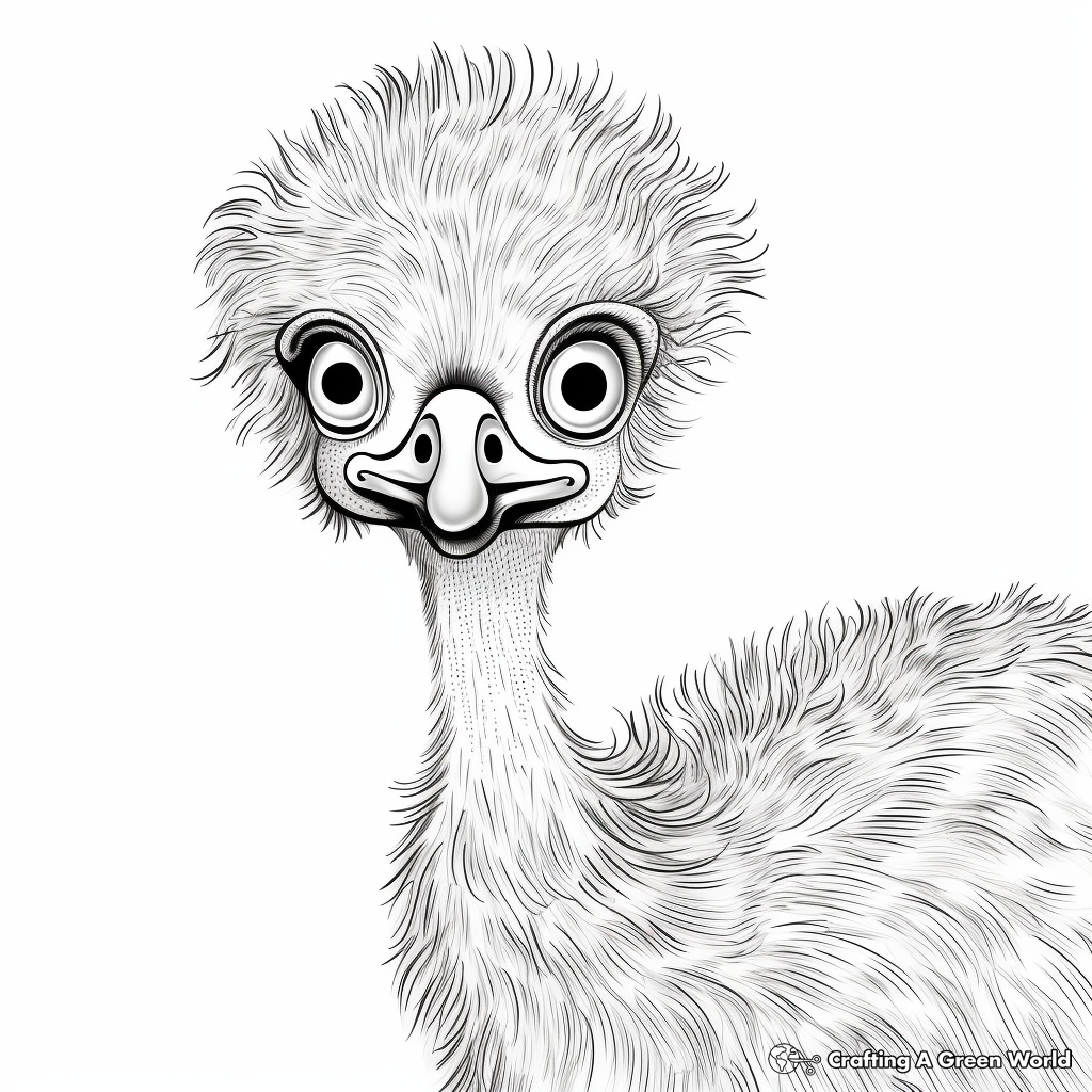 Ostrich coloring pages